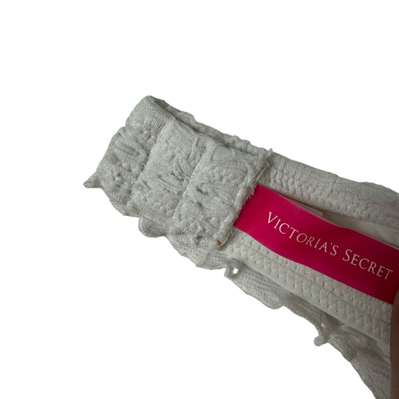 Victoria’s Secret Bikini Swimsuit Top White Lace Eyelet Size 36C - Picture 6 of 9